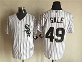 Majestic Chicago White Sox #49 Chris Sale White Pinstripe MLB Stitched Jersey,baseball caps,new era cap wholesale,wholesale hats